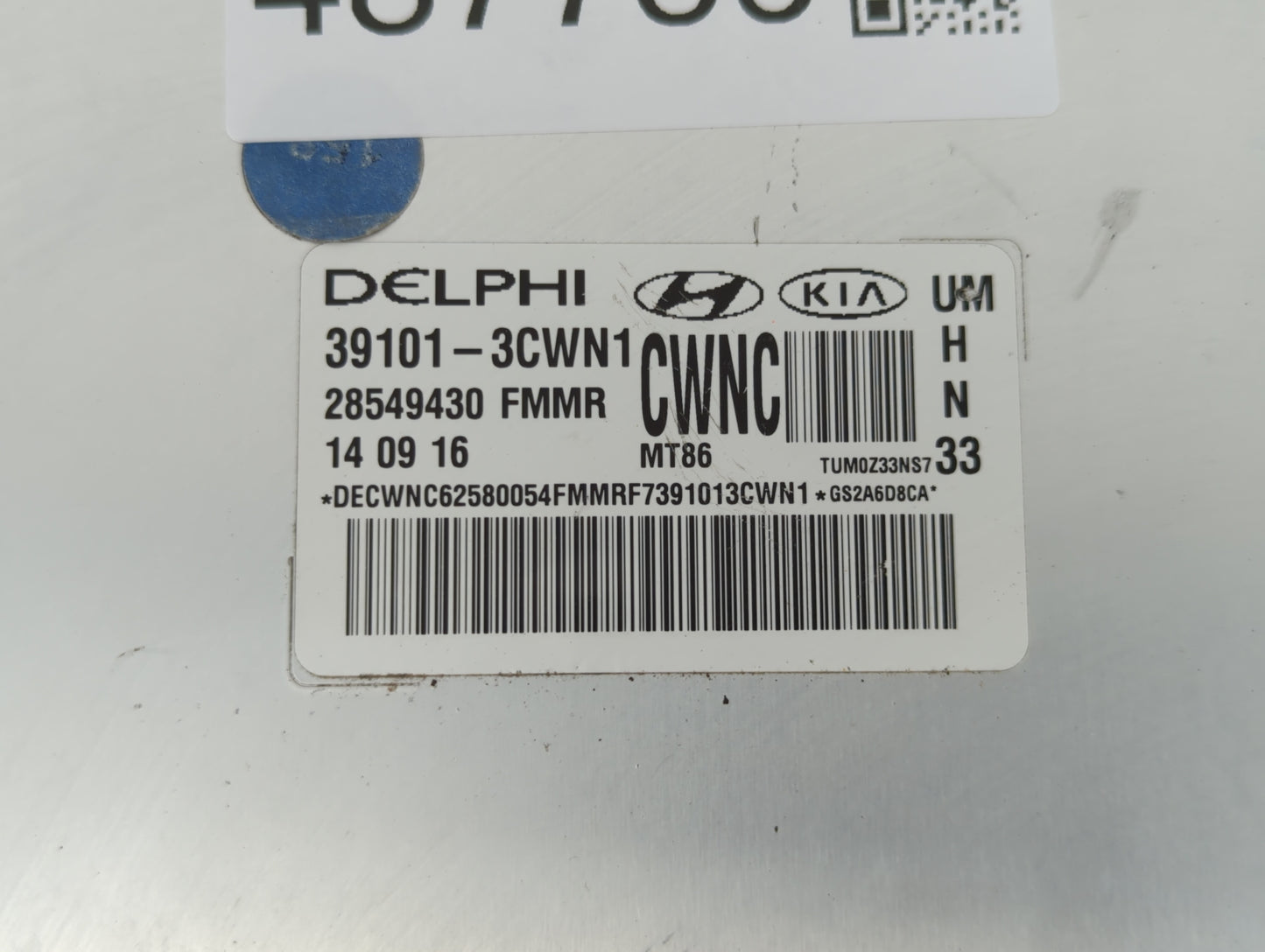 2016-2017 Kia Sorento PCM Engine Control Computer ECU ECM PCU OEM P/N:39101-3CWN0 Fits Fits 2016 2017 OEM Used Auto Parts - 