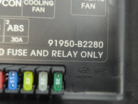 2016 Kia Soul Fusebox Fuse Box Panel Relay Module P/N:911950-B2280 Fits OEM Used Auto Parts - Oemusedautoparts1.com