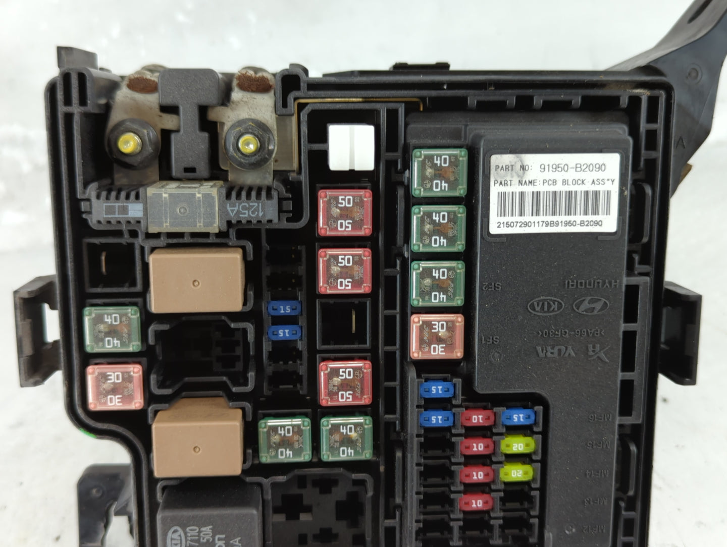 2016 Kia Soul Fusebox Fuse Box Panel Relay Module P/N:91950-B2090 91950-B2280 Fits OEM Used Auto Parts - Oemusedautoparts1.c