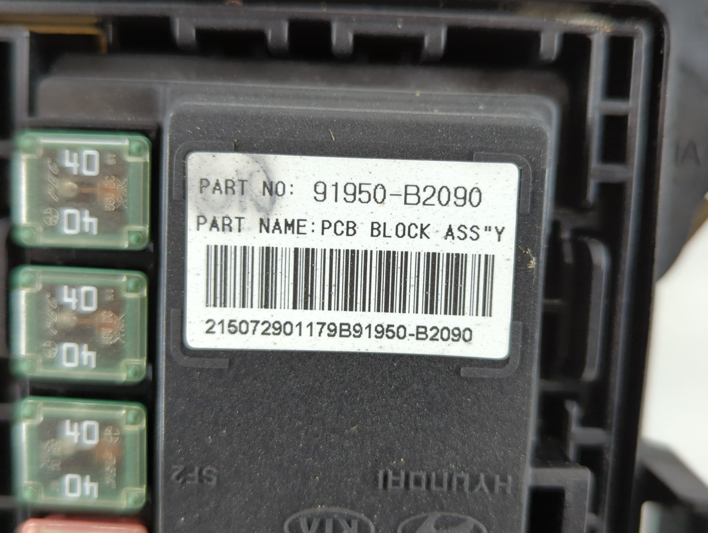 2016 Kia Soul Fusebox Fuse Box Panel Relay Module P/N:91950-B2090 91950-B2280 Fits OEM Used Auto Parts - Oemusedautoparts1.c