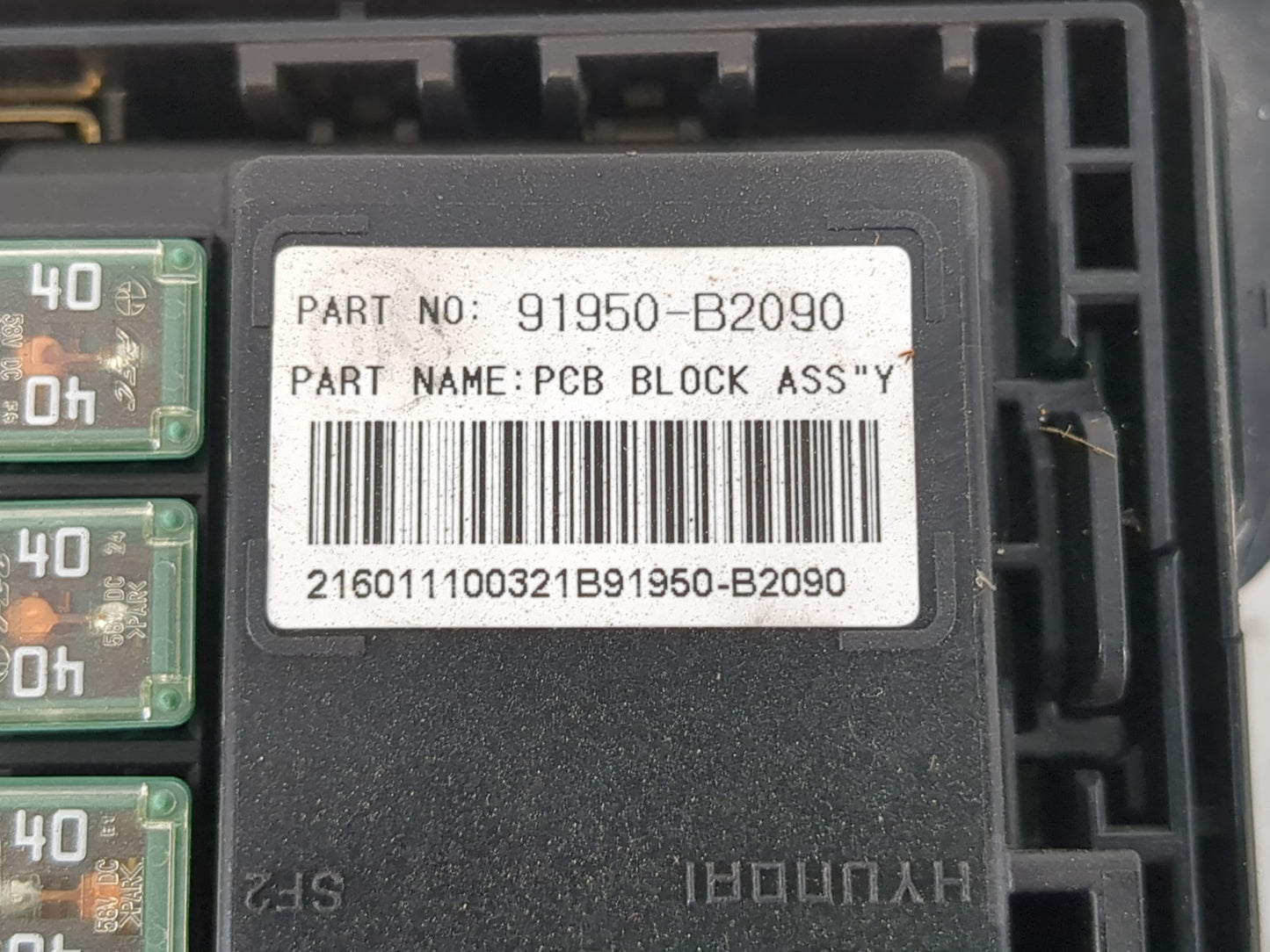 2016 Kia Soul Fusebox Fuse Box Panel Relay Module P/N:91950-B2090 Fits OEM Used Auto Parts - Oemusedautoparts1.com