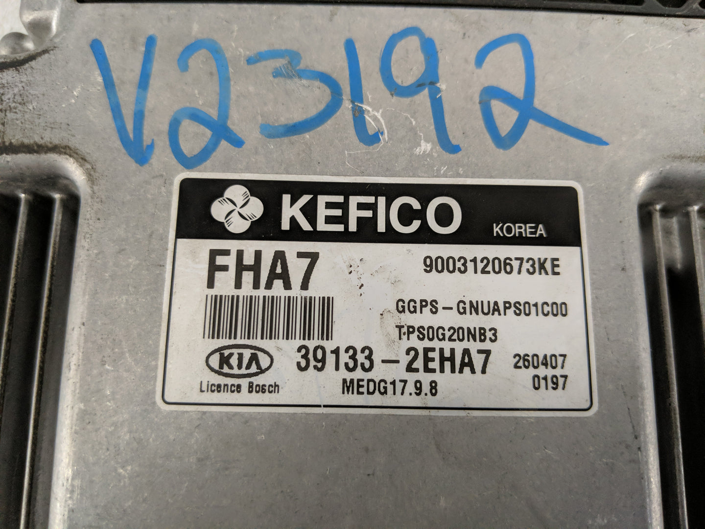 2016 Kia Soul PCM Engine Control Computer ECU ECM PCU OEM P/N:39133-2EHA7 Fits OEM Used Auto Parts - Oemusedautoparts1.com