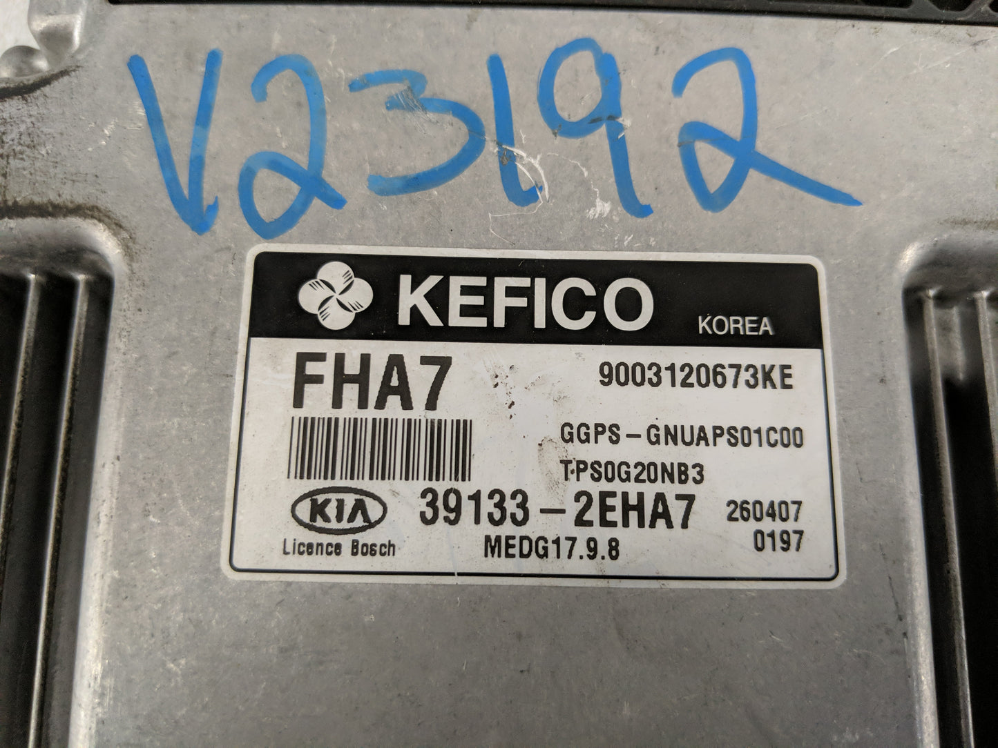 2016 Kia Soul PCM Engine Control Computer ECU ECM PCU OEM P/N:39133-2EHA7 Fits OEM Used Auto Parts - Oemusedautoparts1.com