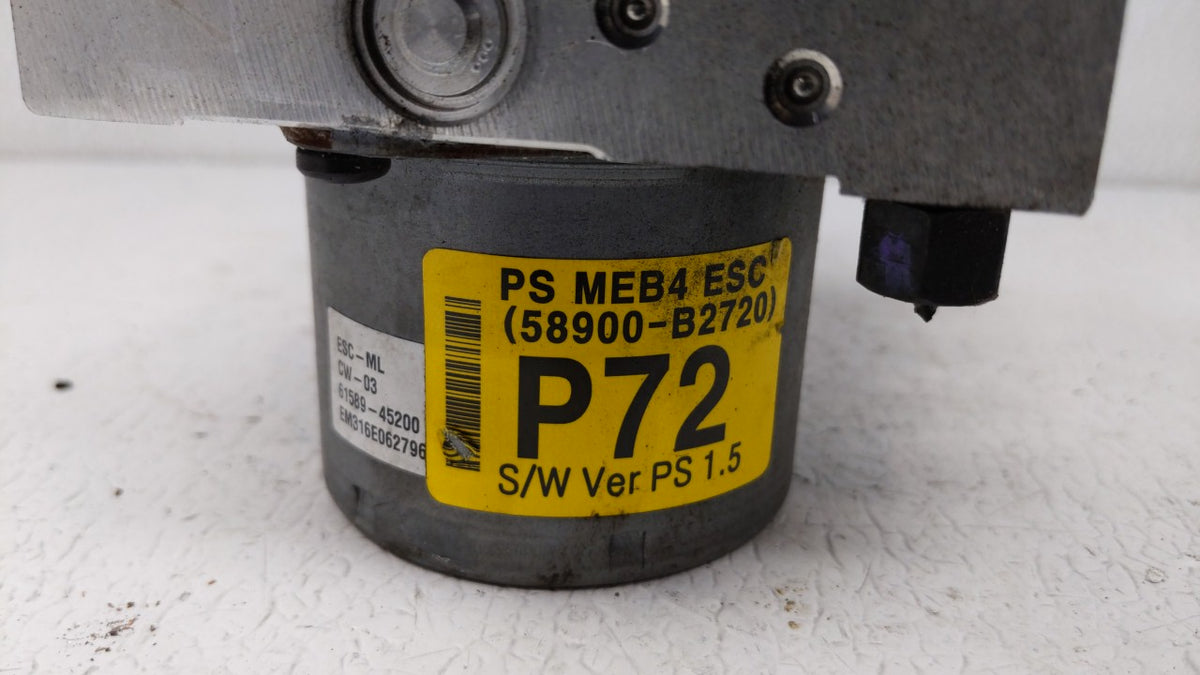 2016 Kia Soul Anti-Lock Brake ABS Pump Module Actuator OEM P/N:B2589-32520,58900-B2720 58900-B2720 Fits OEM Used Auto Parts 