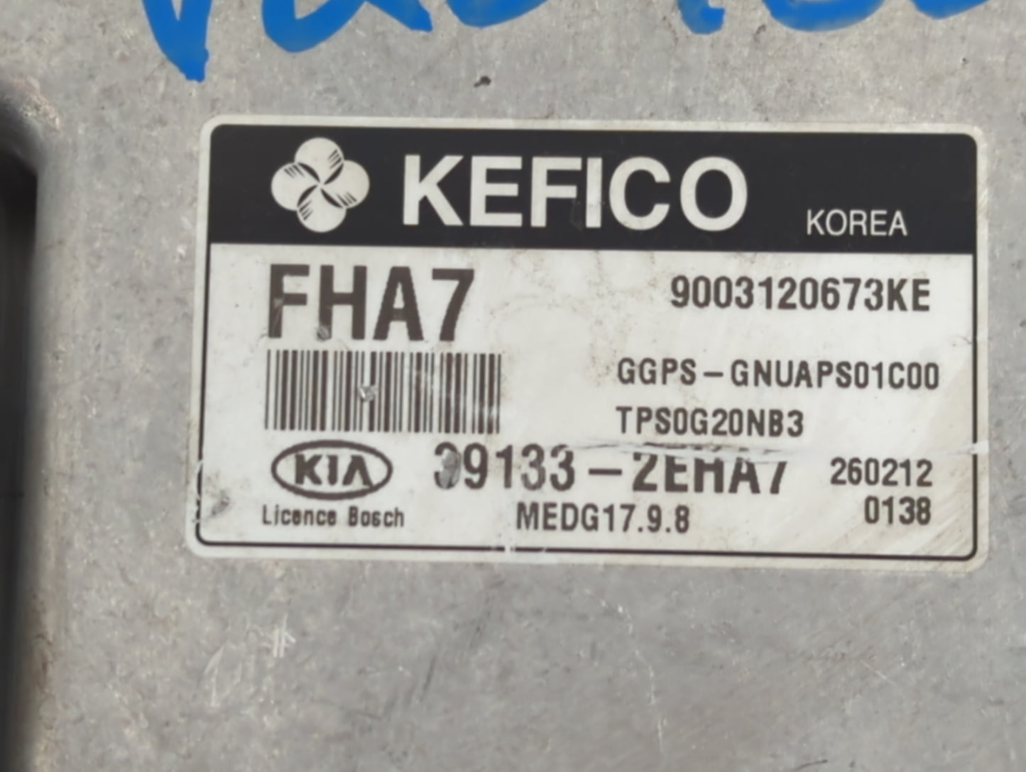 2016 Kia Soul PCM Engine Control Computer ECU ECM PCU OEM P/N:39133-2EHA7 Fits OEM Used Auto Parts - Oemusedautoparts1.com