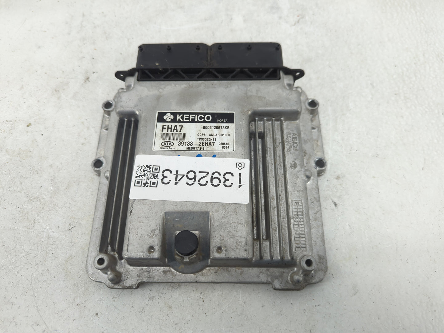 2016 Kia Soul PCM Engine Control Computer ECU ECM PCU OEM P/N:39133-2EHA7 Fits OEM Used Auto Parts - Oemusedautoparts1.com