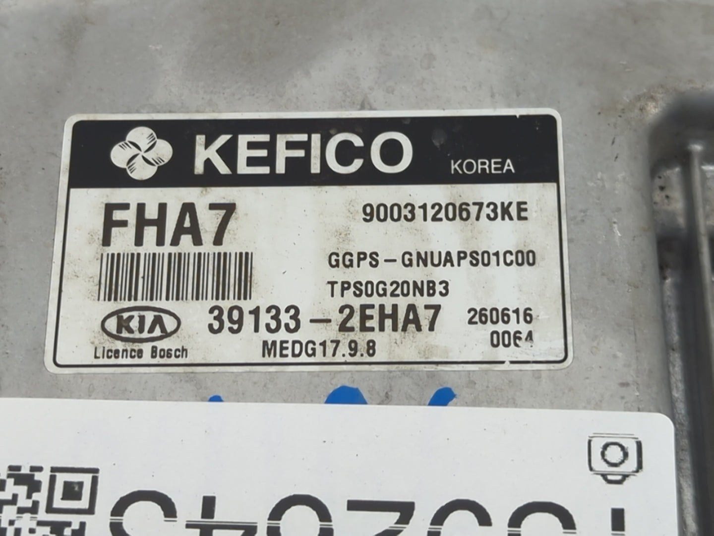 2016 Kia Soul PCM Engine Control Computer ECU ECM PCU OEM P/N:39133-2EHA7 Fits OEM Used Auto Parts - Oemusedautoparts1.com