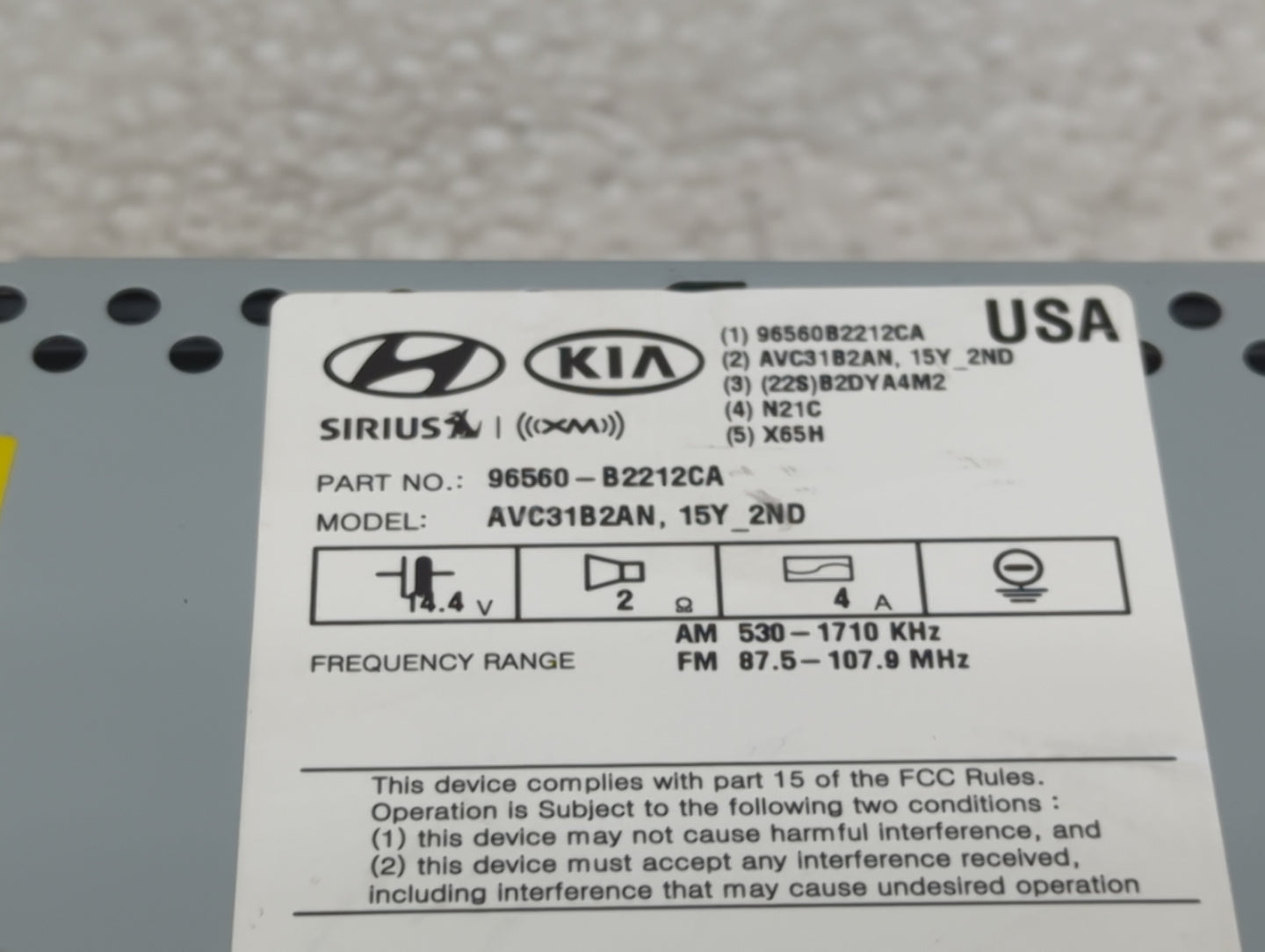 2015-2016 Kia Soul Information Display Screen - Oemusedautoparts1.com