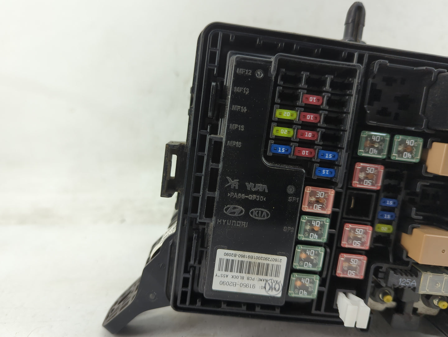 2016 Kia Soul Fusebox Fuse Box Panel Relay Module P/N:91950-B2280 Fits OEM Used Auto Parts - Oemusedautoparts1.com