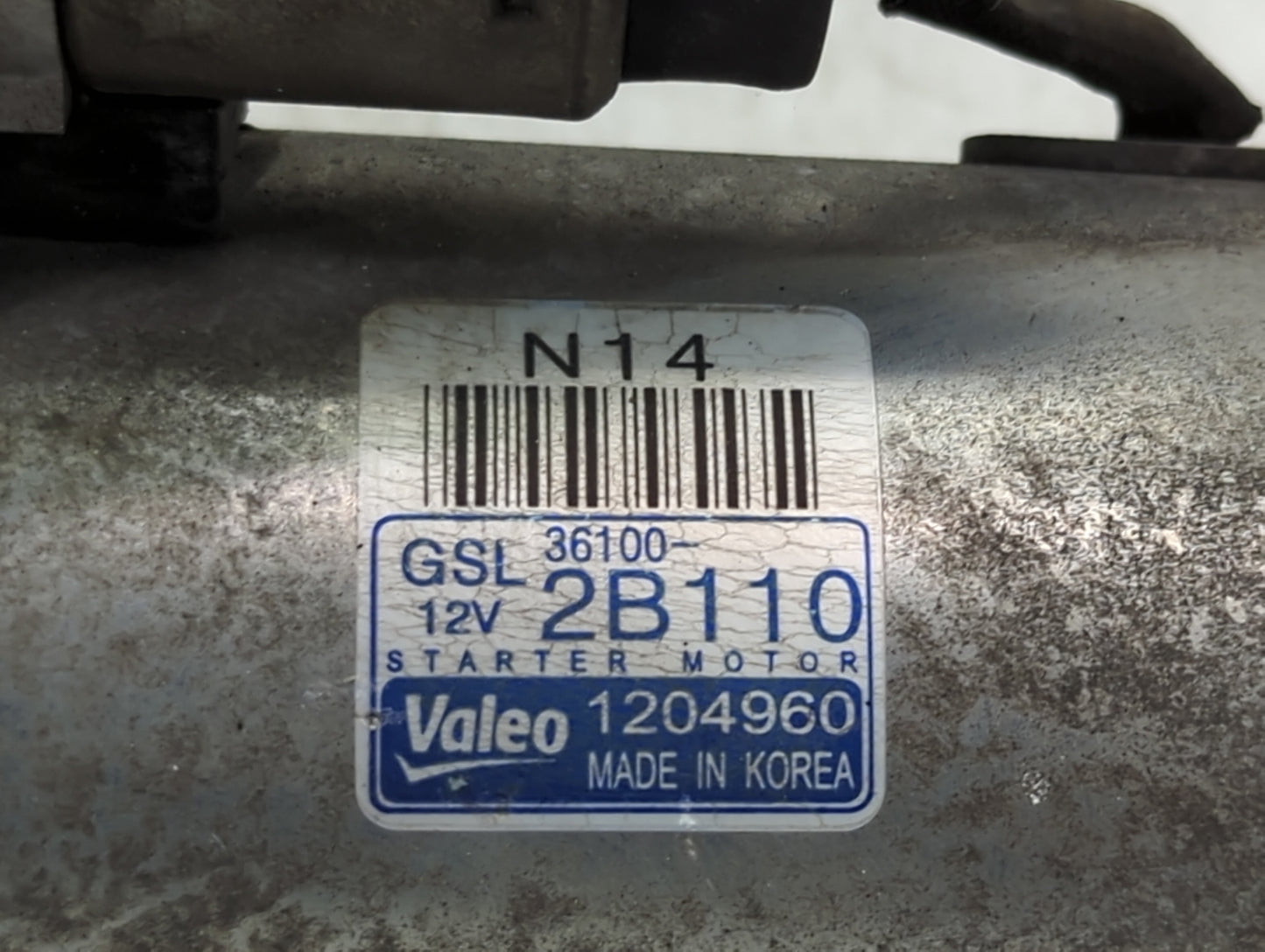 2014-2019 Kia Soul Car Starter Motor Solenoid OEM P/N:36100-2B110 1204960 Fits Fits 2014 2015 2016 2017 2018 2019 OEM Used A