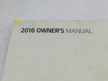 2016 Kia Soul Owners Manual Book Guide P/N:GB2O-EU58D OEM Used Auto Parts