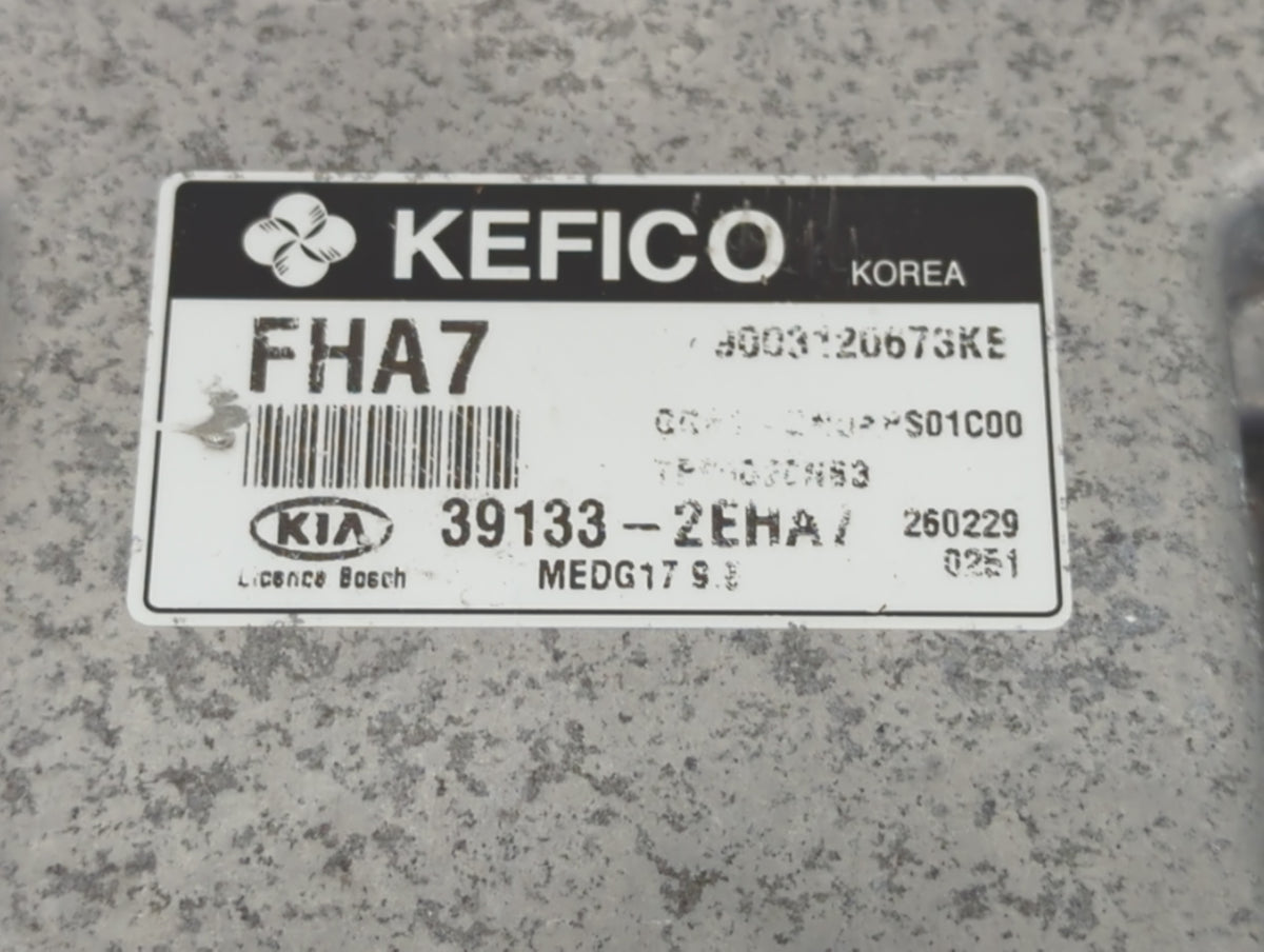 2016 Kia Soul PCM Engine Control Computer ECU ECM PCU OEM P/N:39133-2EHA7 MEDG17.9.3, FHA7 OEM Used Auto Parts - Oemusedauto