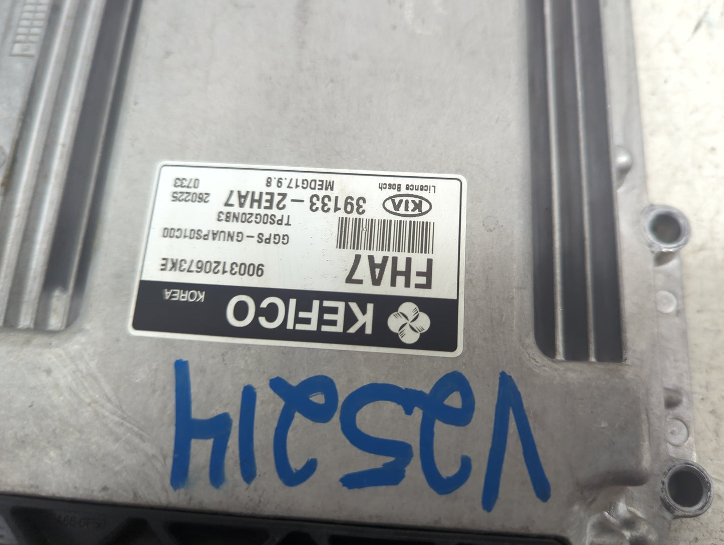2016 Kia Soul PCM Engine Control Computer ECU ECM PCU OEM P/N:39133-2EHA7 9003120673KE, MEDG17.9.8 Fits OEM Used Auto Parts 