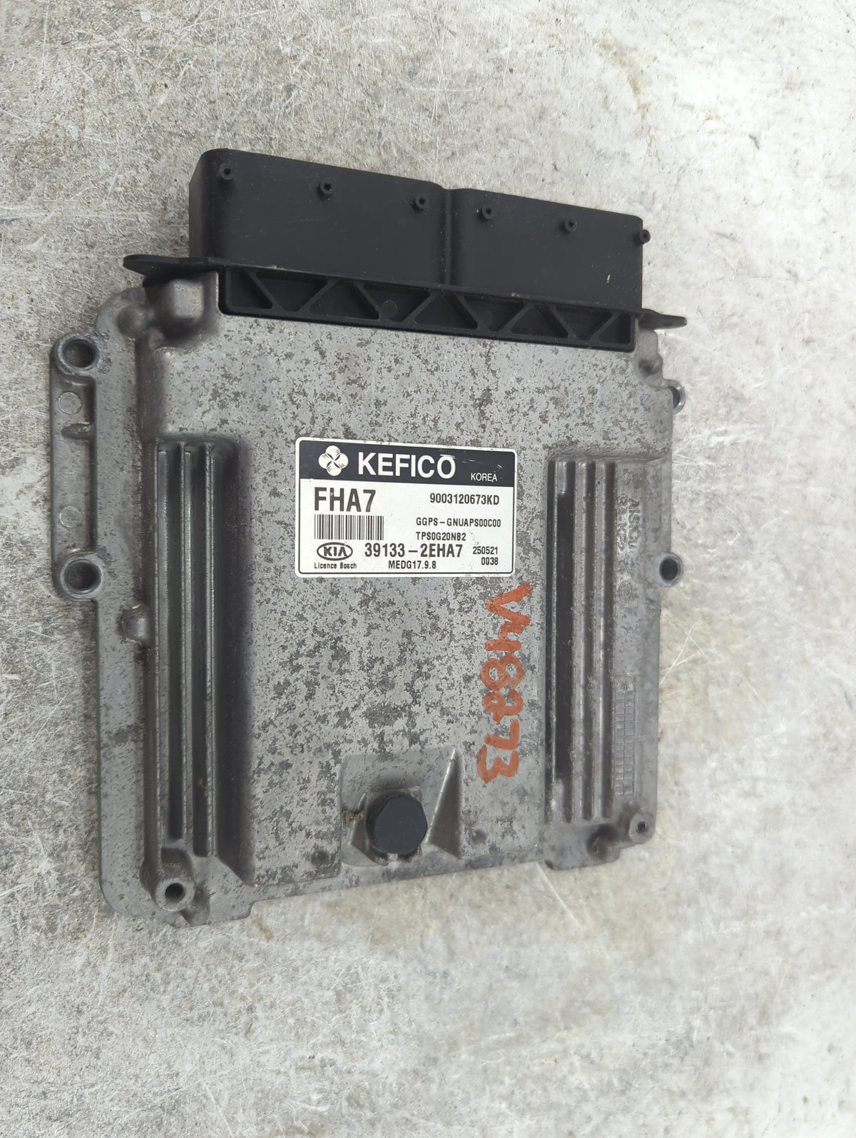 2016 Kia Soul PCM Engine Control Computer ECU ECM PCU OEM P/N:39133-2EHA7 9003120673KD, MEDG17.9.8 Fits OEM Used Auto Parts 