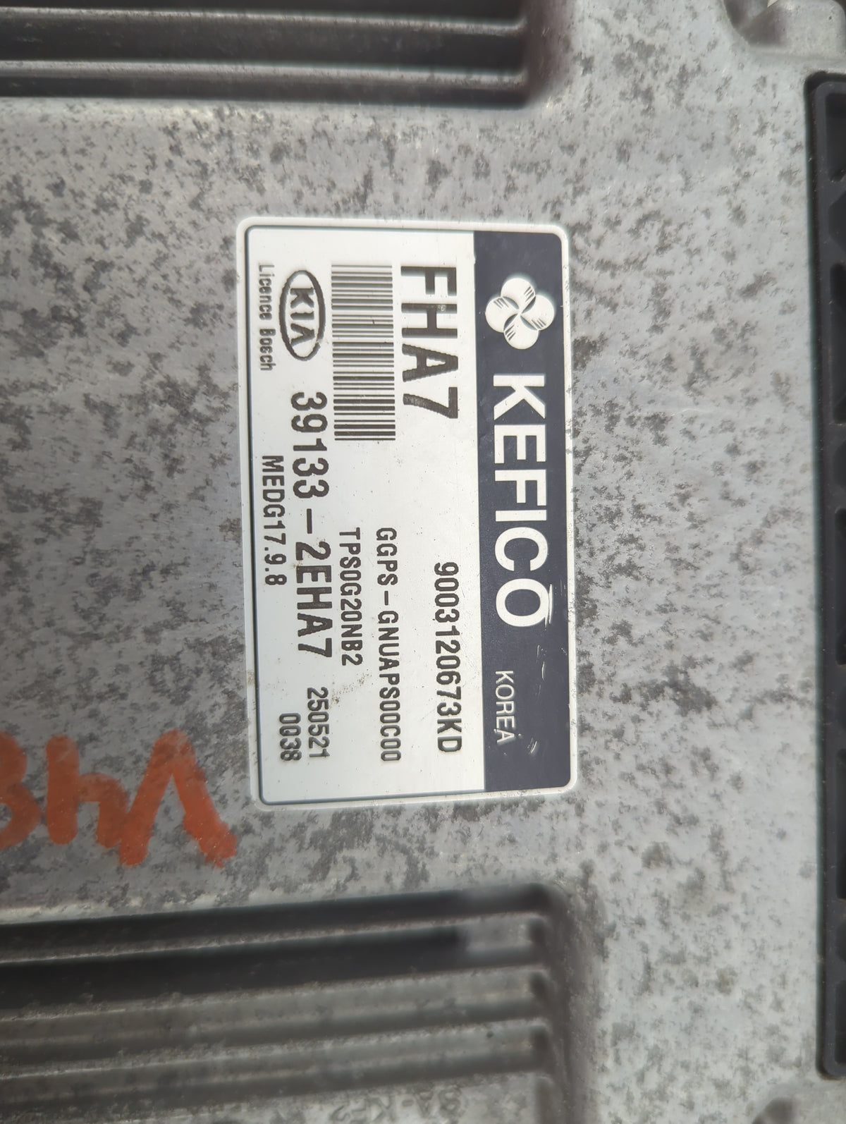2016 Kia Soul PCM Engine Control Computer ECU ECM PCU OEM P/N:39133-2EHA7 9003120673KD, MEDG17.9.8 Fits OEM Used Auto Parts 