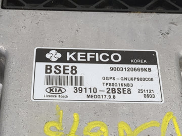2016 Kia Soul PCM Engine Control Computer ECU ECM PCU OEM P/N:39110-2BSE8 9003120669KB, GGPS-GNU6PS00C00, TPS0G16NB3, MEDG17.9.8 OEM Used Auto Parts