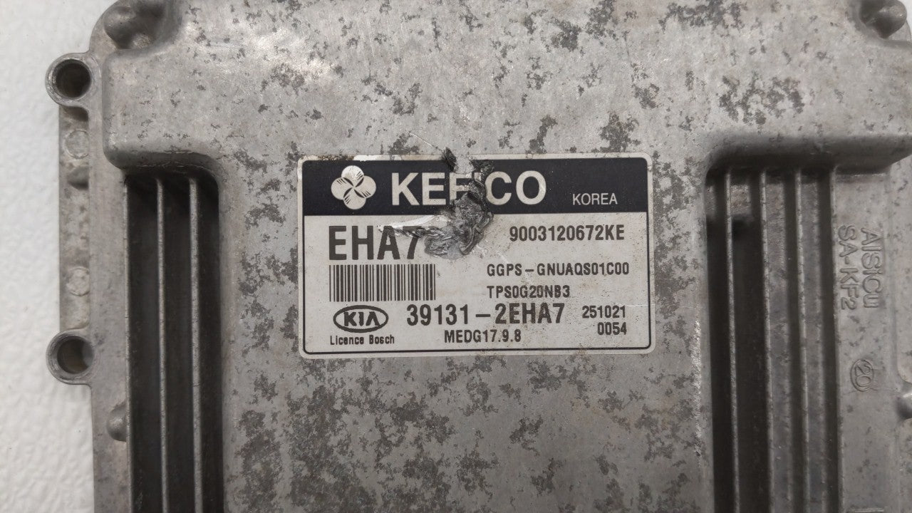 2016 Kia Soul PCM Engine Control Computer ECU ECM PCU OEM P/N:39131-2EHA7 Fits OEM Used Auto Parts - Oemusedautoparts1.com