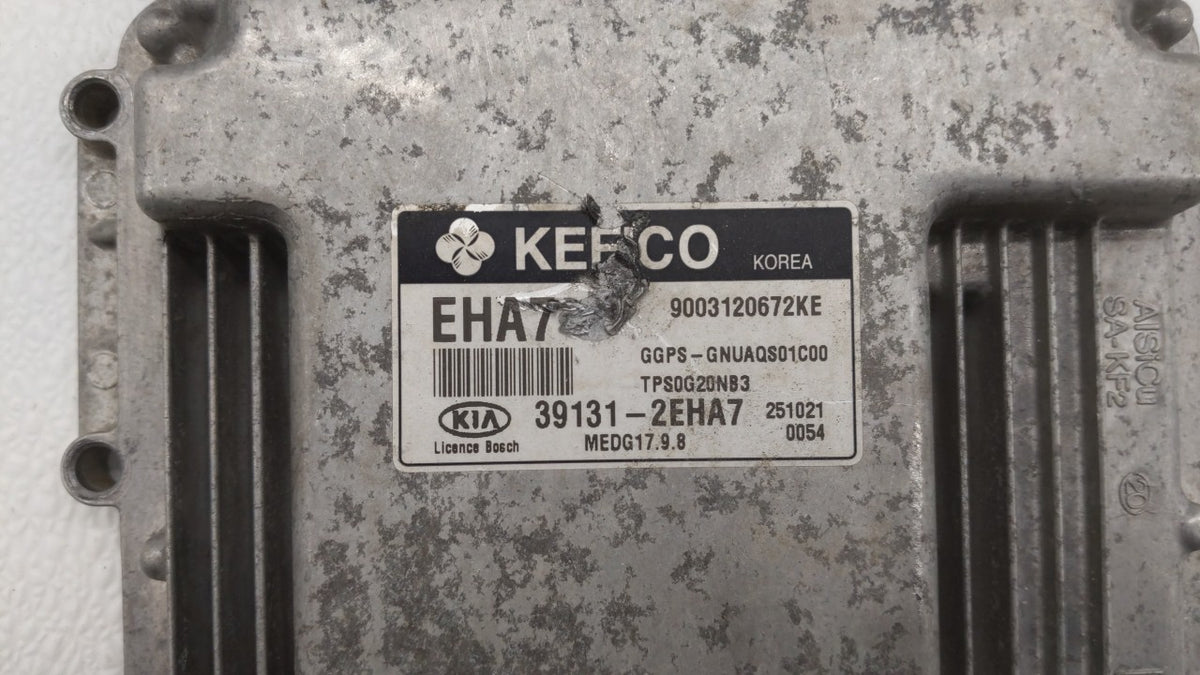 2016 Kia Soul PCM Engine Control Computer ECU ECM PCU OEM P/N:39131-2EHA7 OEM Used Auto Parts - Oemusedautoparts1.com