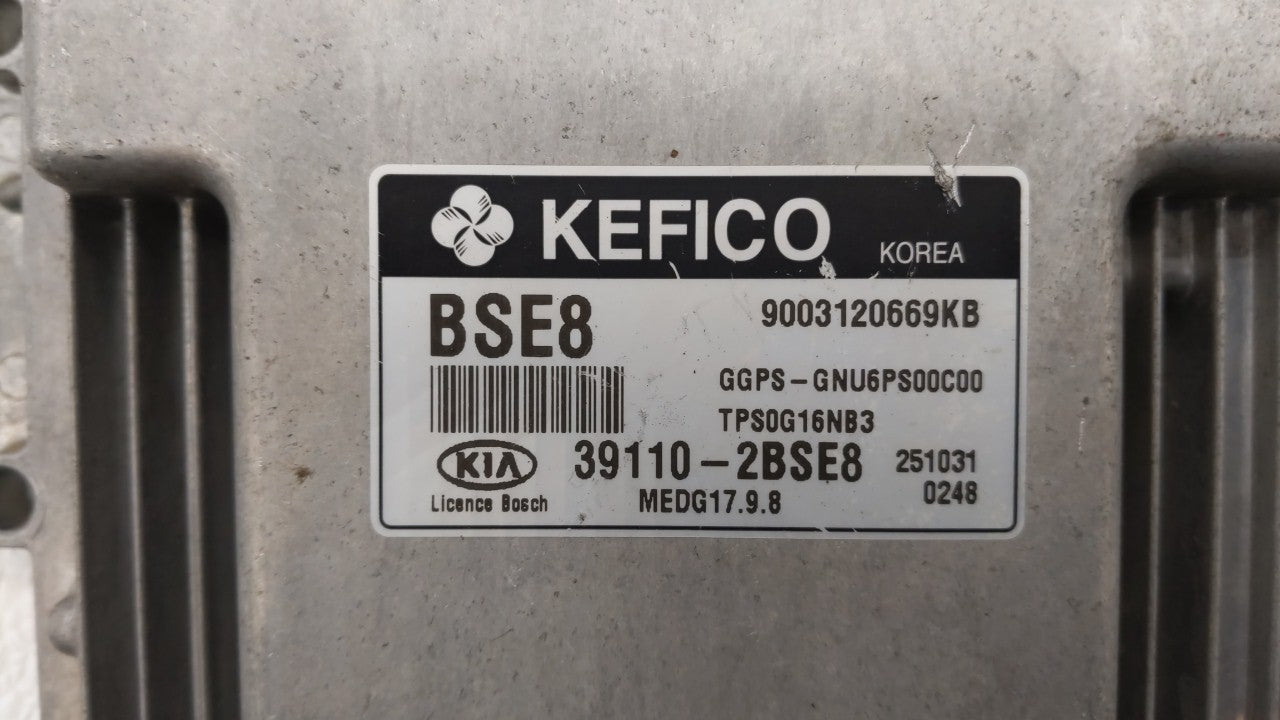 2016 Kia Soul PCM Engine Control Computer ECU ECM PCU OEM P/N:39110-2BSG3 39110-2BSE8 Fits OEM Used Auto Parts - Oemusedauto