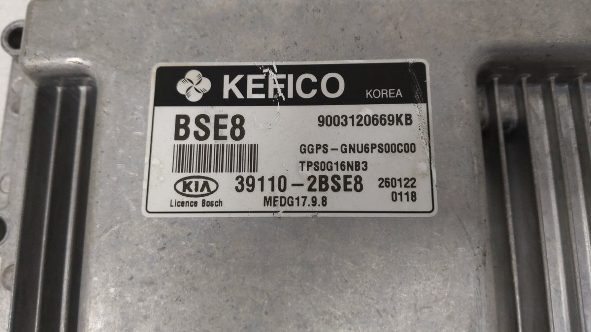 2016 Kia Soul PCM Engine Control Computer ECU ECM PCU OEM P/N:39110-2BSG3 39110-2BSE8 OEM Used Auto Parts - Oemusedautoparts