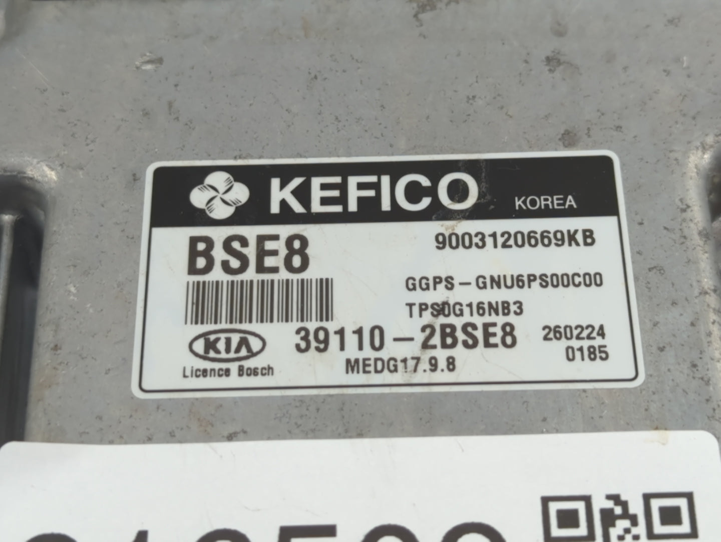 2016 Kia Soul PCM Engine Control Computer ECU ECM PCU OEM P/N:39110-2BSG3 39110-2BSE8 Fits OEM Used Auto Parts - Oemusedauto