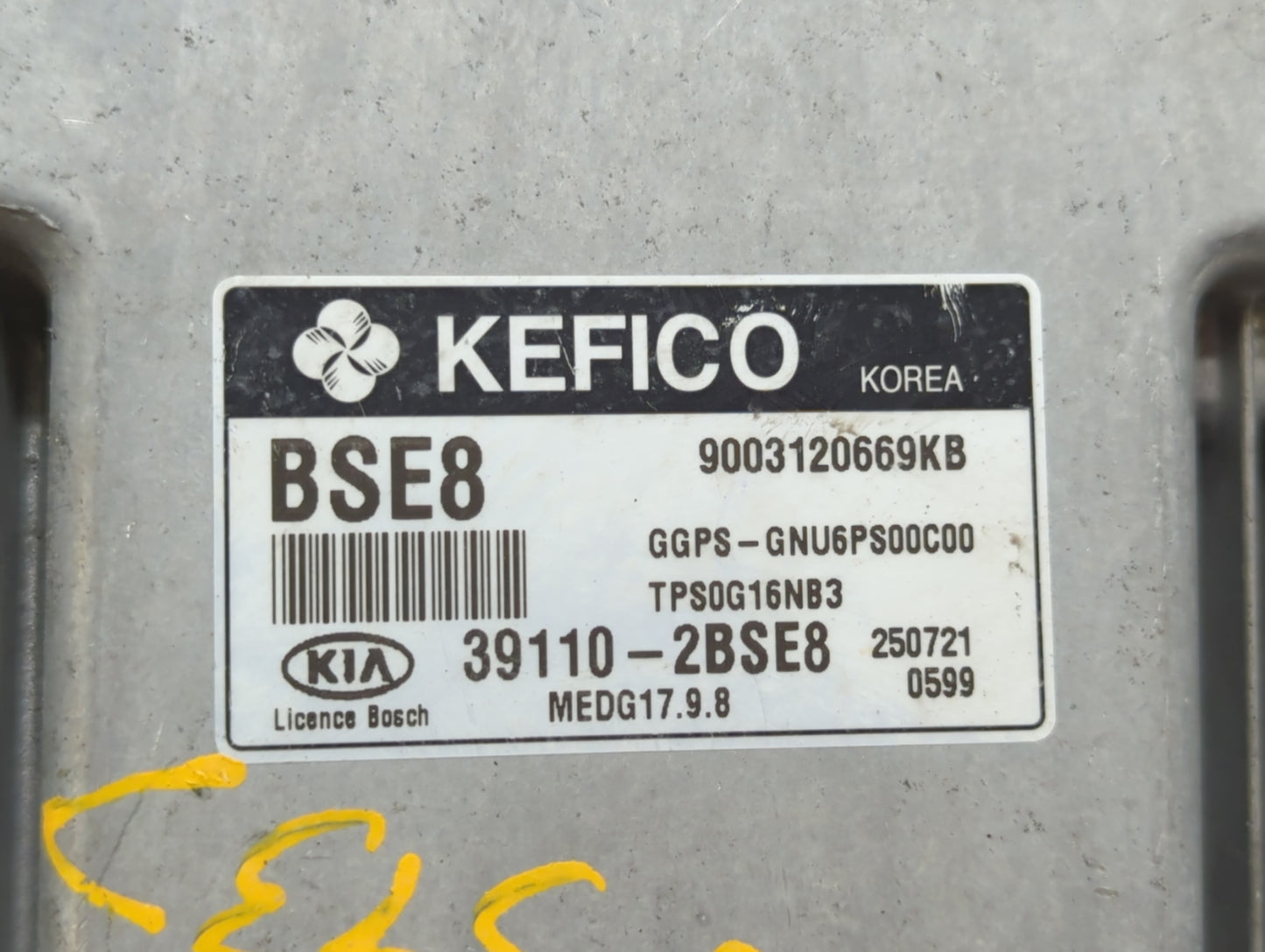 2016 Kia Soul PCM Engine Control Computer ECU ECM PCU OEM P/N:39110-2BSG3 39110-2BSE8 Fits OEM Used Auto Parts - Oemusedauto