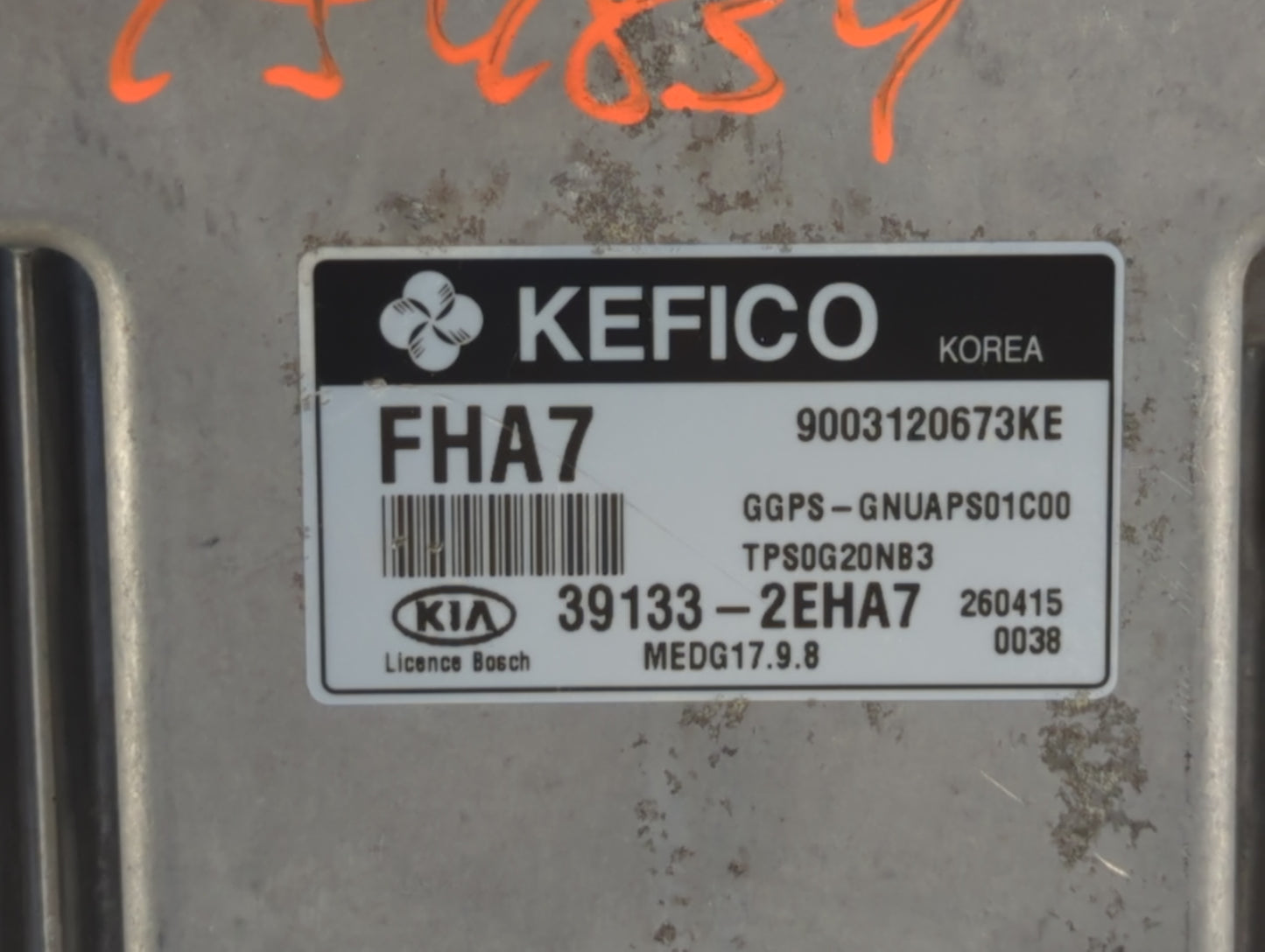 2016 Kia Soul PCM Engine Control Computer ECU ECM PCU OEM P/N:39133-2EHA7 Fits OEM Used Auto Parts - Oemusedautoparts1.com