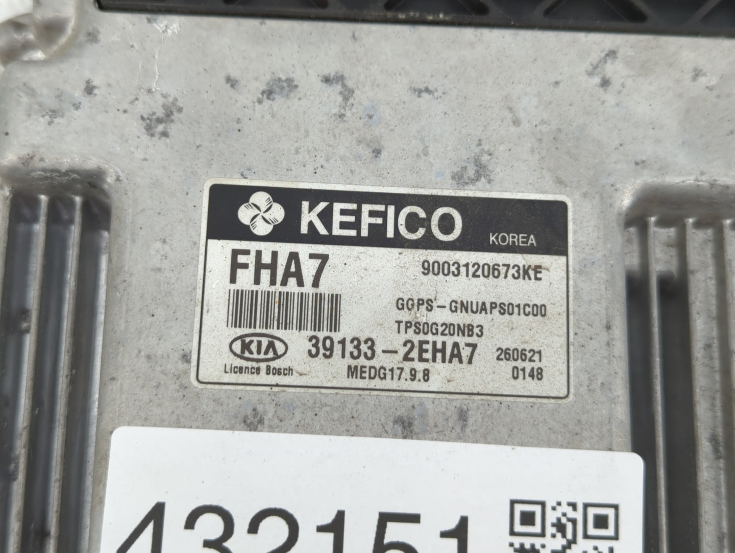2016 Kia Soul PCM Engine Control Computer ECU ECM PCU OEM P/N:39131-2EHA7 39133-2EHA7 Fits OEM Used Auto Parts - Oemusedauto