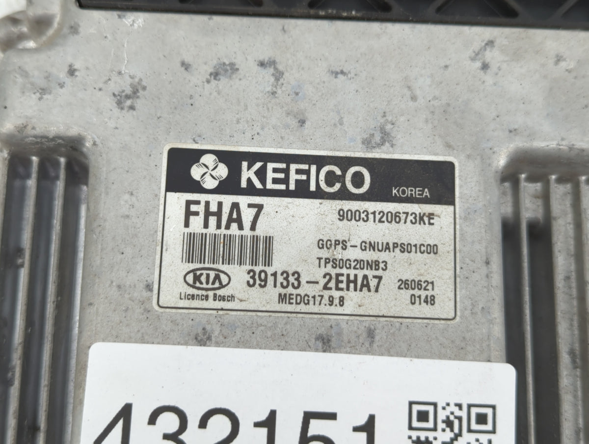 2016 Kia Soul PCM Engine Control Computer ECU ECM PCU OEM P/N:39131-2EHA7 39133-2EHA7 OEM Used Auto Parts - Oemusedautoparts