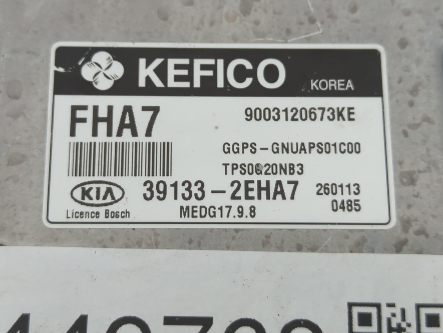2016 Kia Soul PCM Engine Control Computer ECU ECM PCU OEM P/N:39133-2EHA7 Fits OEM Used Auto Parts - Oemusedautoparts1.com