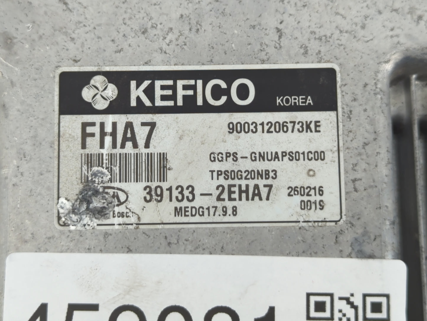 2016 Kia Soul PCM Engine Control Computer ECU ECM PCU OEM P/N:39133-2EHA7 Fits OEM Used Auto Parts - Oemusedautoparts1.com