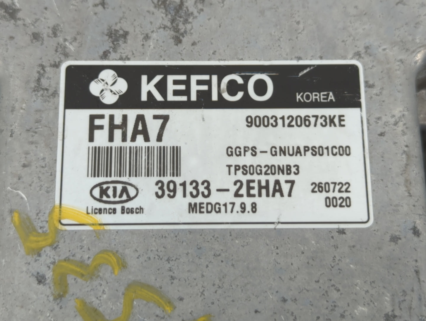 2016 Kia Soul PCM Engine Control Computer ECU ECM PCU OEM P/N:39133-2EHA8 39131-2EHA7 Fits OEM Used Auto Parts - Oemusedauto