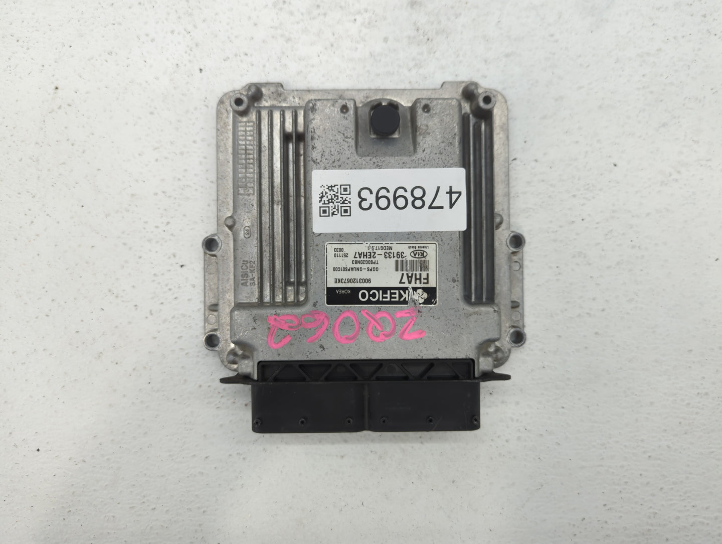 2016 Kia Soul PCM Engine Control Computer ECU ECM PCU OEM P/N:39133-2EHA7 Fits OEM Used Auto Parts - Oemusedautoparts1.com