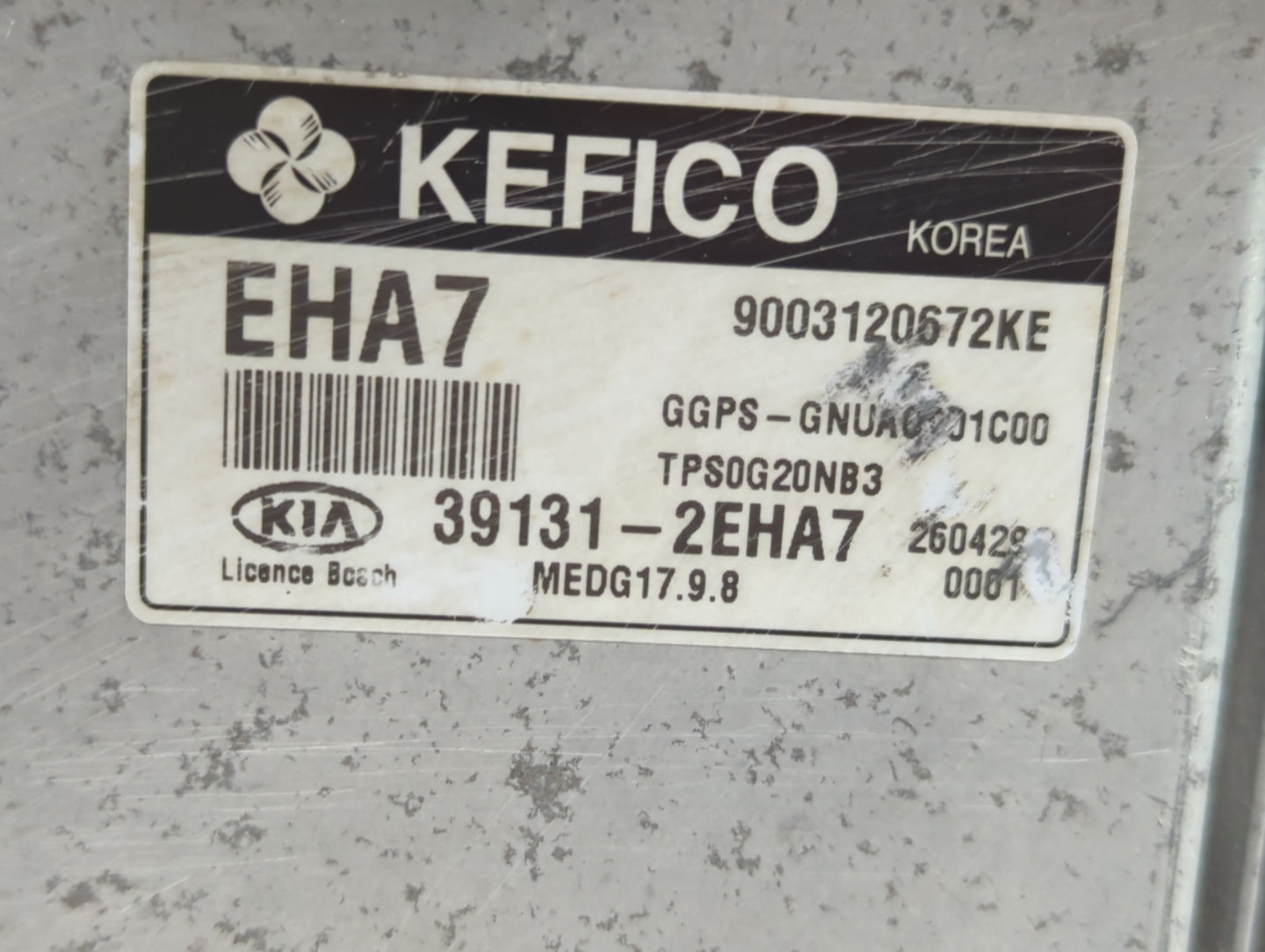 2016 Kia Soul PCM Engine Control Computer ECU ECM PCU OEM P/N:39131-2EHA7 39133-2EHA7 Fits OEM Used Auto Parts - Oemusedauto