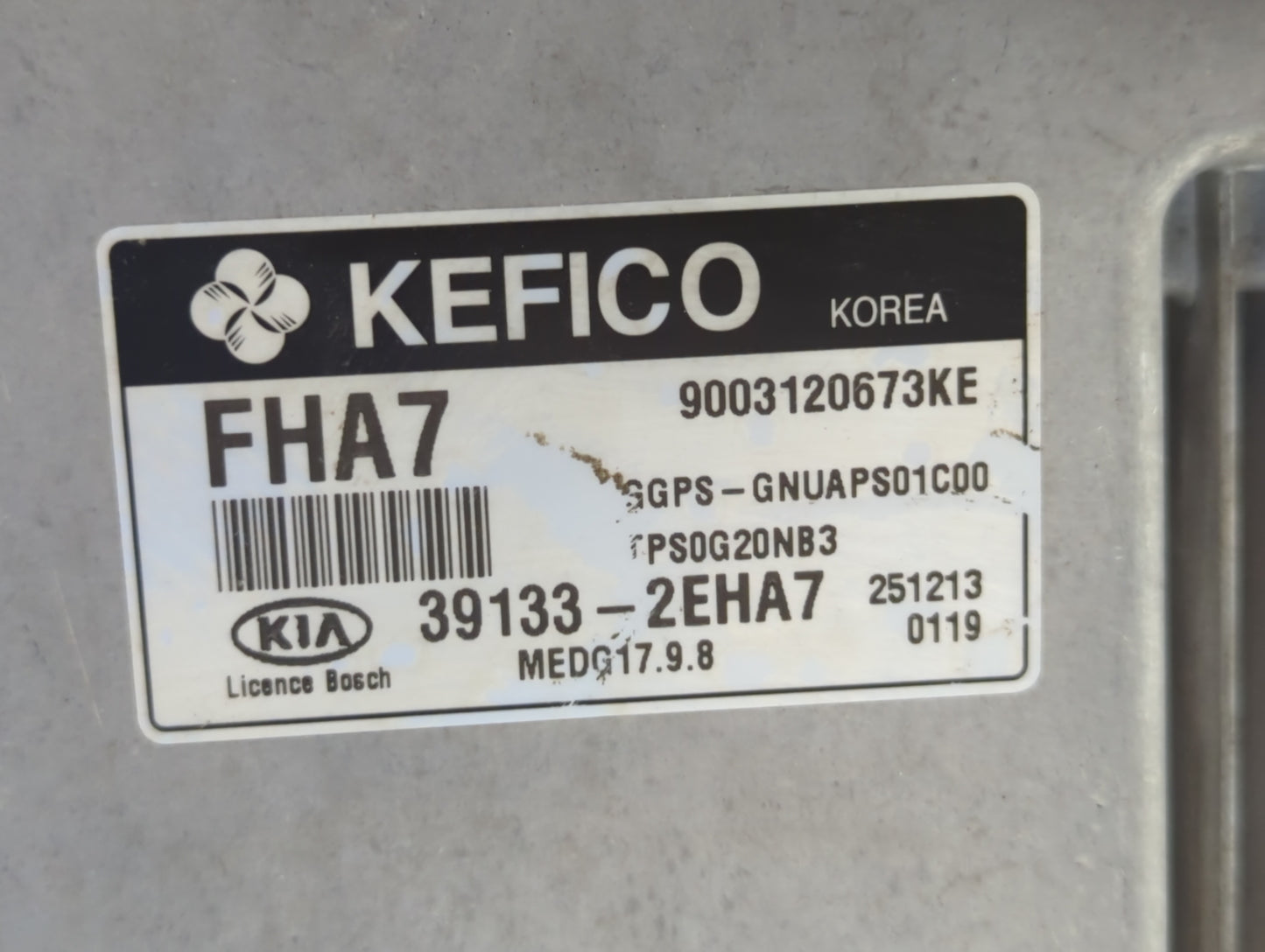 2016 Kia Soul PCM Engine Control Computer ECU ECM PCU OEM P/N:39131-2EHA7 39133-2EHA7 Fits OEM Used Auto Parts - Oemusedauto