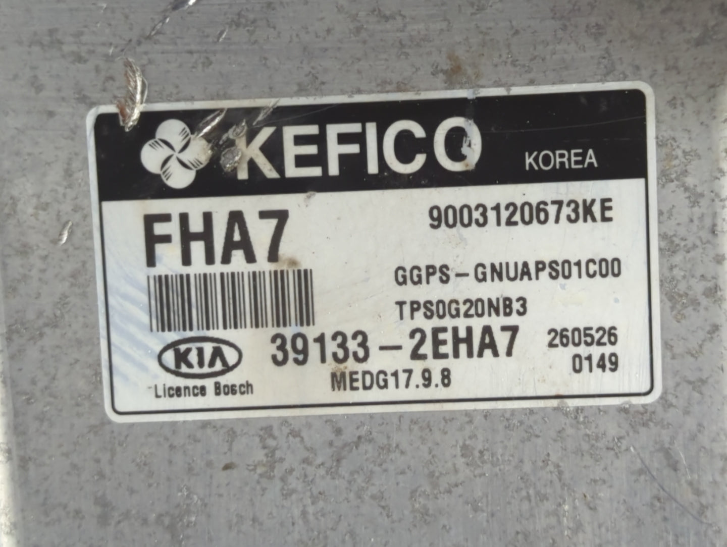 2016 Kia Soul PCM Engine Control Computer ECU ECM PCU OEM P/N:39131-2EHA7 39133-2EHA7 Fits OEM Used Auto Parts - Oemusedauto