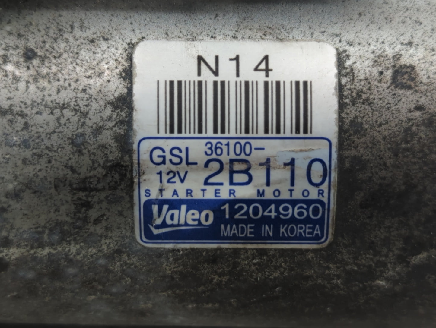 2014-2019 Kia Soul Car Starter Motor Solenoid OEM P/N:36100-2B110 Fits Fits 2014 2015 2016 2017 2018 2019 OEM Used Auto Part
