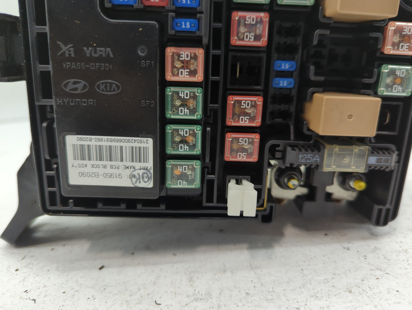 2016 Kia Soul Fusebox Fuse Box Panel Relay Module P/N:91416B2160 Fits OEM Used Auto Parts - Oemusedautoparts1.com