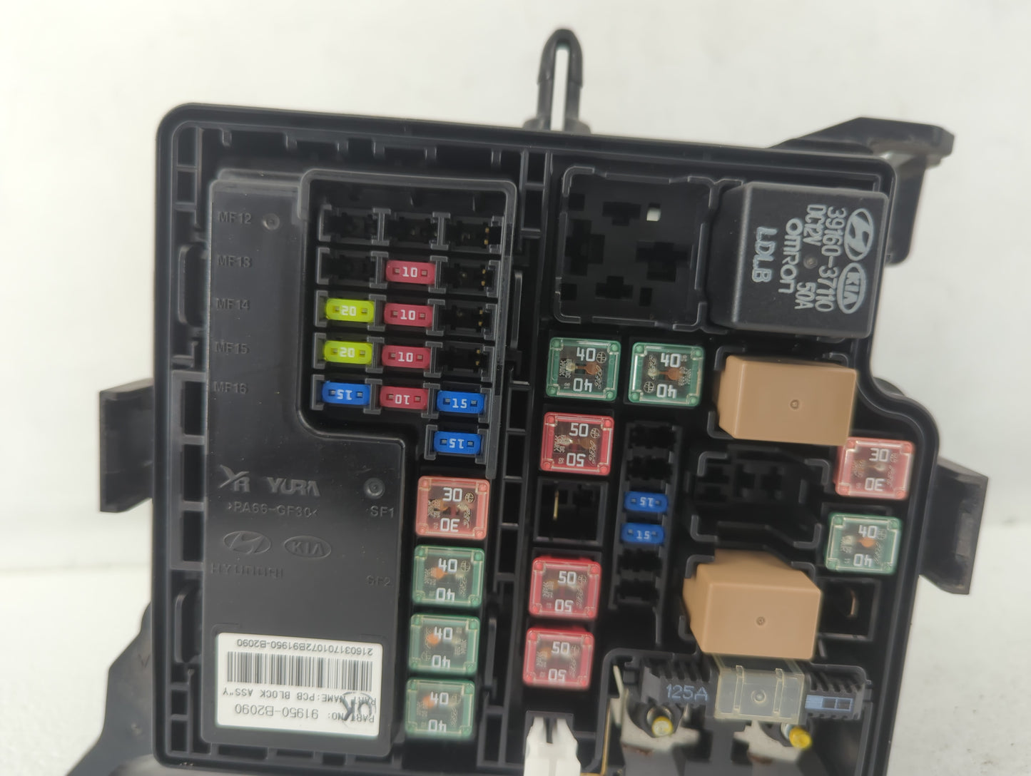 2016 Kia Soul Fusebox Fuse Box Panel Relay Module P/N:91416B2160 Fits OEM Used Auto Parts - Oemusedautoparts1.com