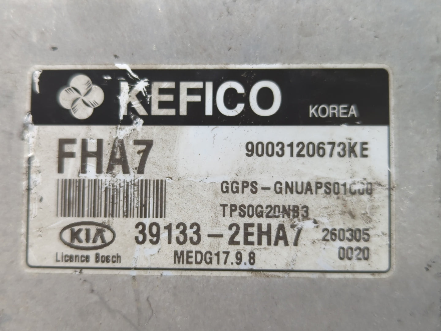 2016 Kia Soul PCM Engine Control Computer ECU ECM PCU OEM P/N:39133-2EHA7 Fits OEM Used Auto Parts - Oemusedautoparts1.com