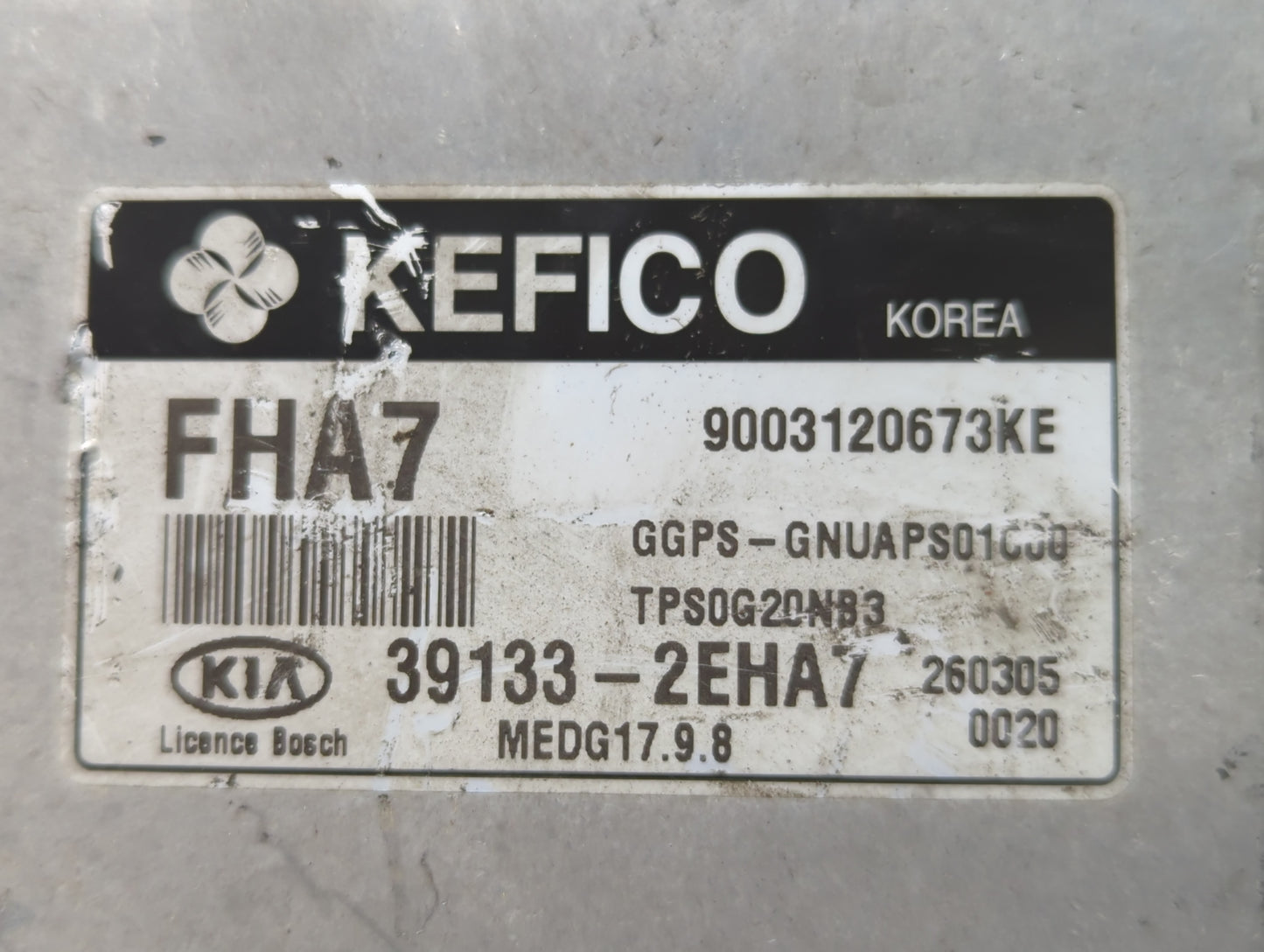 2016 Kia Soul PCM Engine Control Computer ECU ECM PCU OEM P/N:39133-2EHA7 Fits OEM Used Auto Parts - Oemusedautoparts1.com