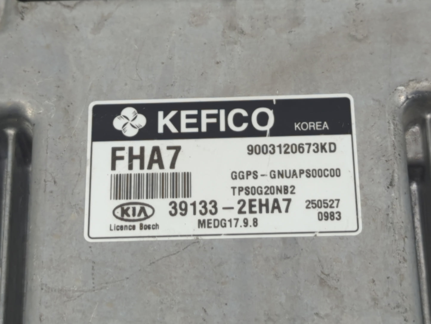 2016 Kia Soul PCM Engine Control Computer ECU ECM PCU OEM P/N:39133-2EHA7 Fits OEM Used Auto Parts - Oemusedautoparts1.com