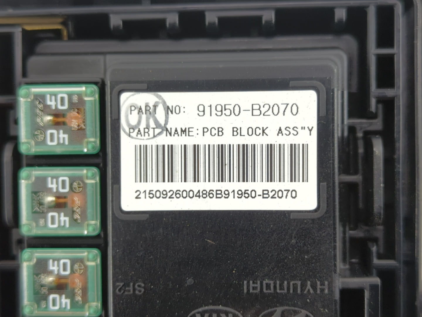 2016 Kia Soul Fusebox Fuse Box Panel Relay Module P/N:91481B2310 91950-B2280, 91481B2210, 91950-B2070, 91481-B2220 Fits OEM 