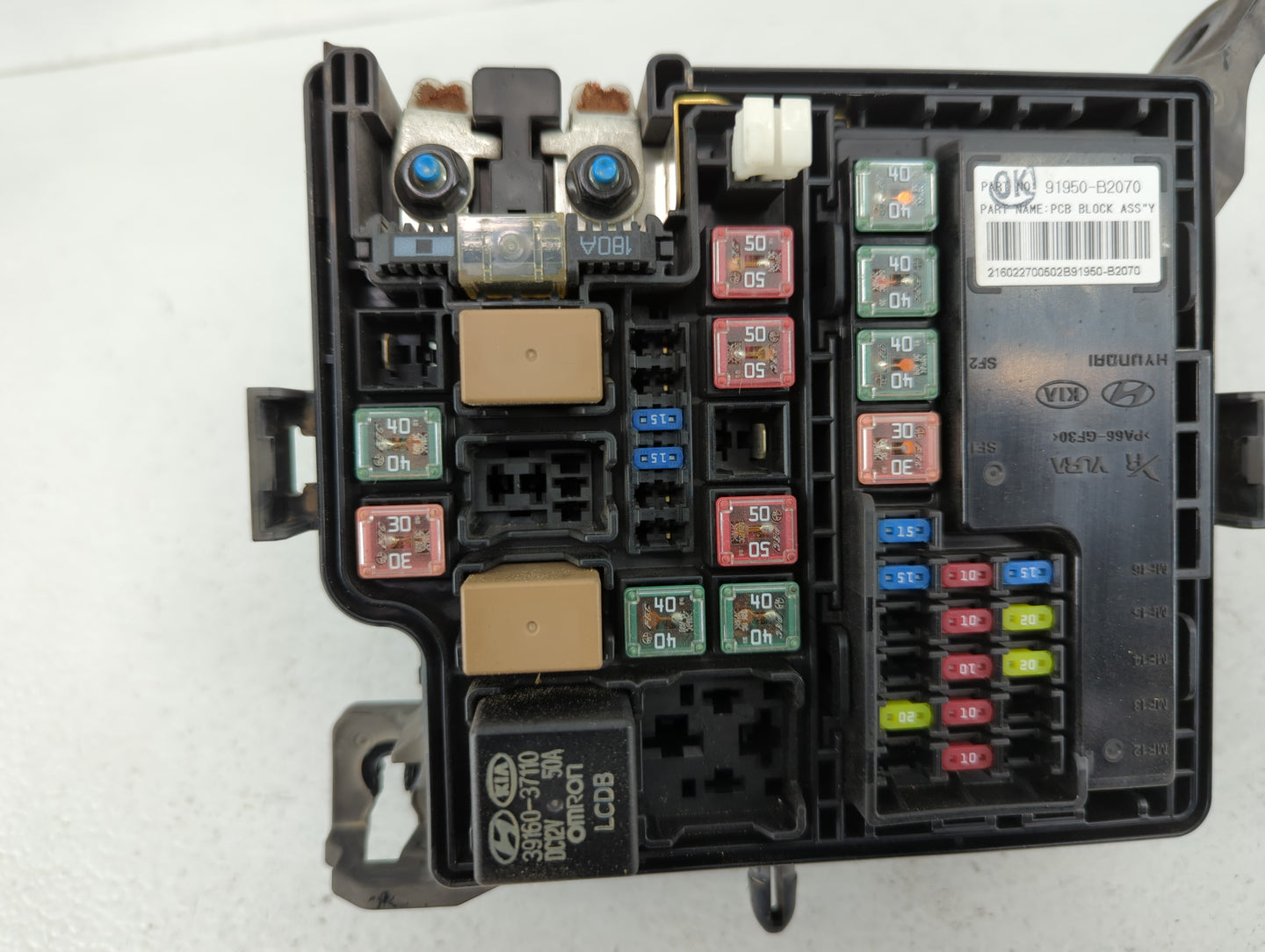 2016 Kia Soul Fusebox Fuse Box Panel Relay Module P/N:91481B2310 Fits OEM Used Auto Parts - Oemusedautoparts1.com
