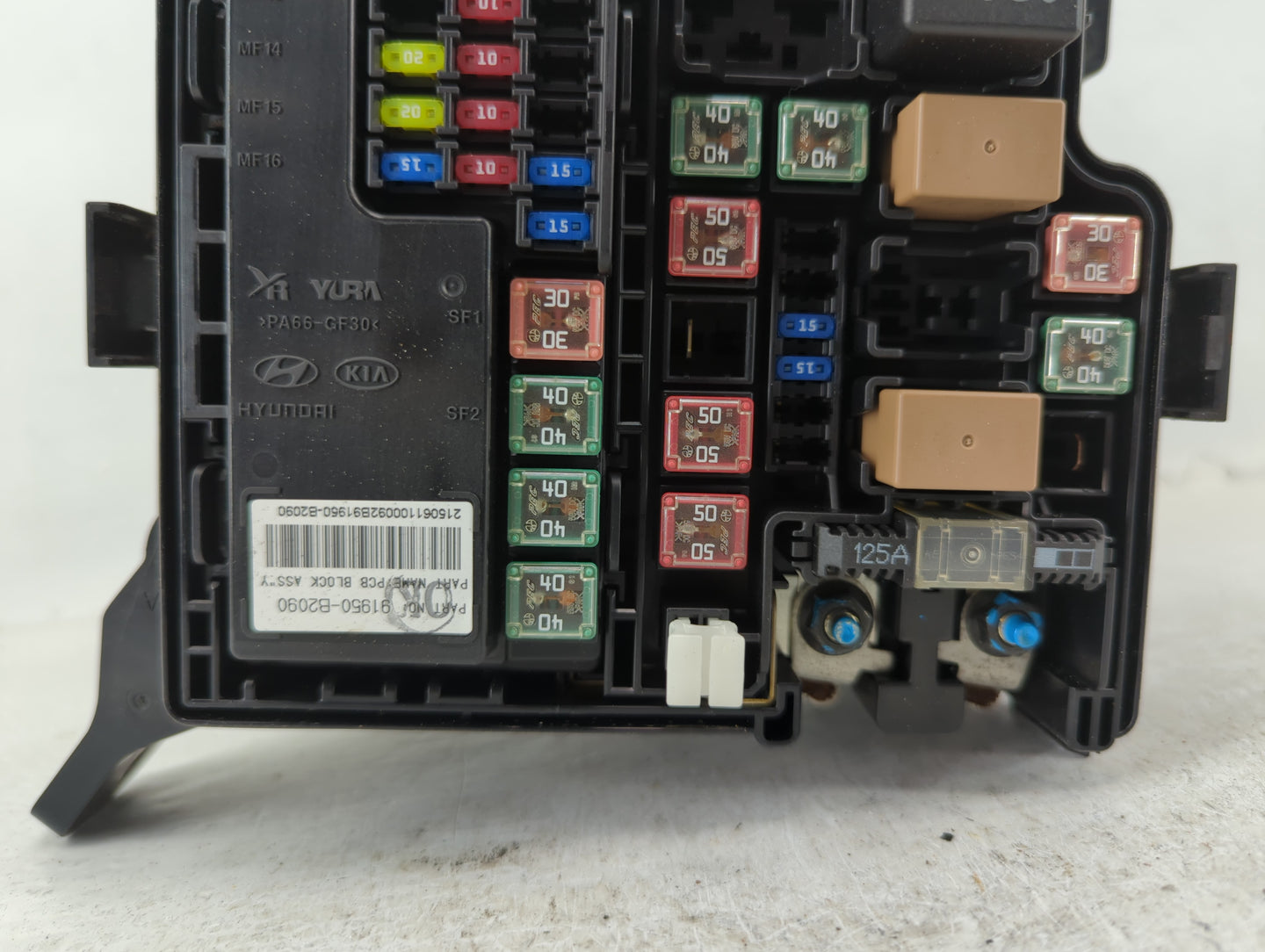 2016 Kia Soul Fusebox Fuse Box Panel Relay Module P/N:91416B2160 Fits OEM Used Auto Parts - Oemusedautoparts1.com