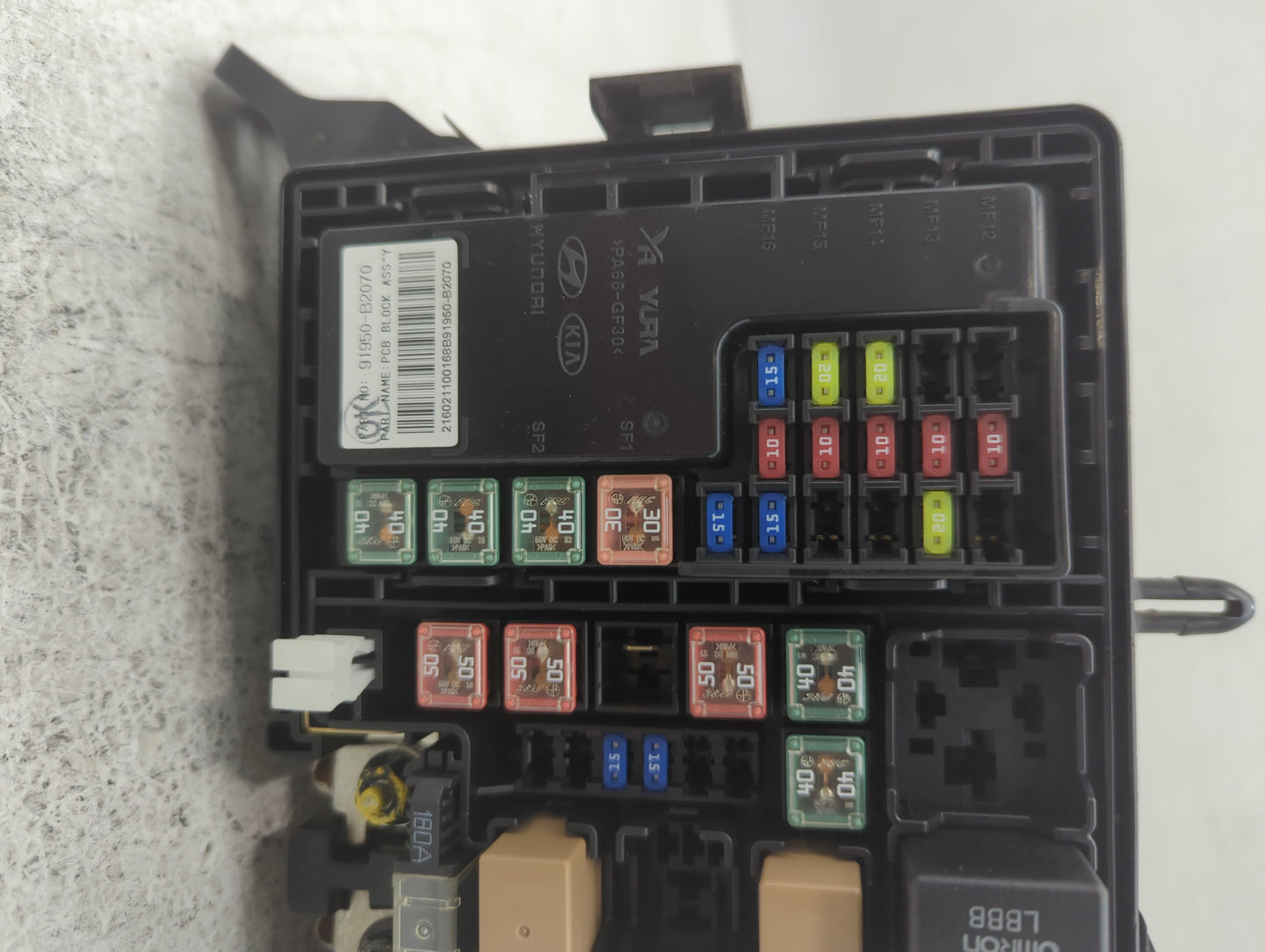 2016 Kia Soul Fusebox Fuse Box Panel Relay Module P/N:91481B2150 Fits OEM Used Auto Parts - Oemusedautoparts1.com