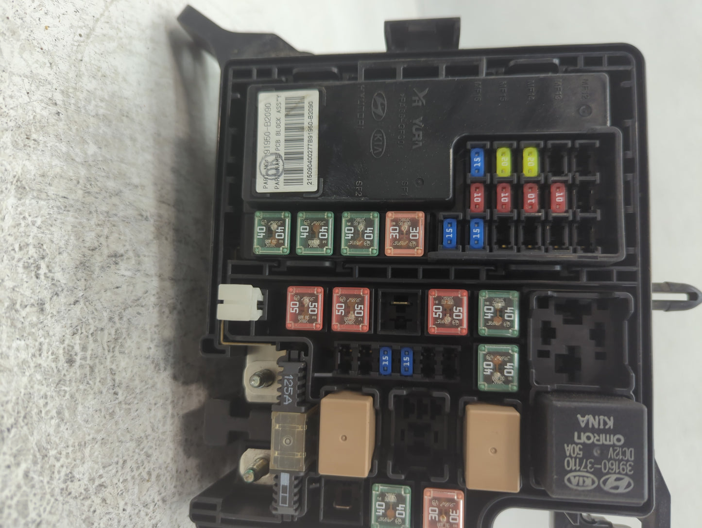 2016 Kia Soul Fusebox Fuse Box Panel Relay Module P/N:91416B2160 Fits OEM Used Auto Parts - Oemusedautoparts1.com