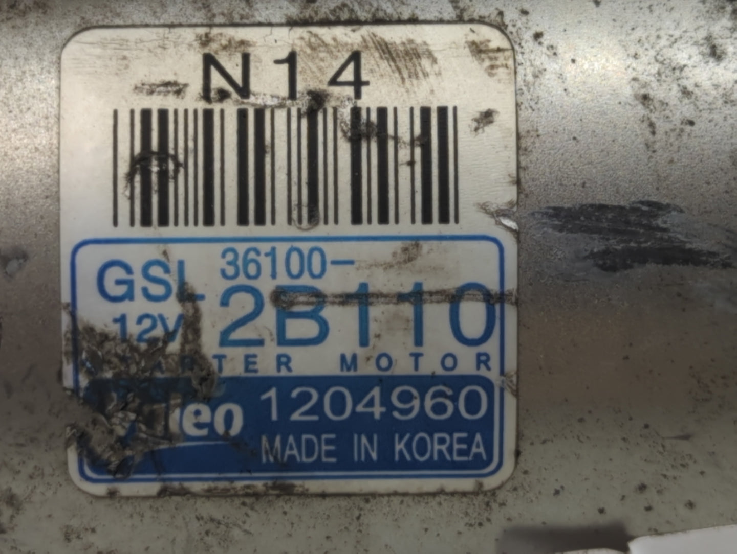 2014-2019 Kia Soul Car Starter Motor Solenoid OEM P/N:1204960 36100-2B110 Fits Fits 2014 2015 2016 2017 2018 2019 OEM Used A