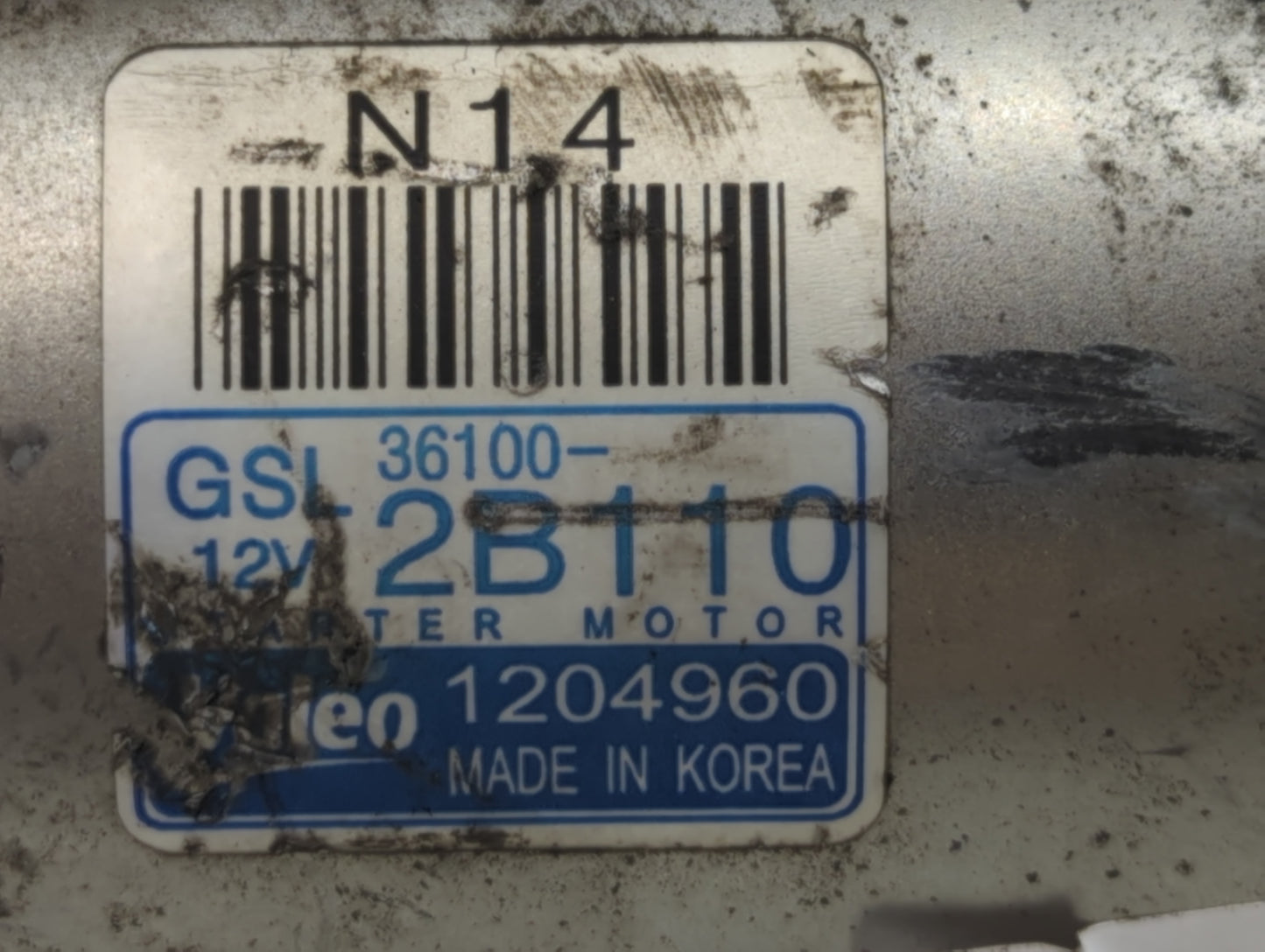 2014-2019 Kia Soul Car Starter Motor Solenoid OEM P/N:1204960 36100-2B110 Fits Fits 2014 2015 2016 2017 2018 2019 OEM Used A