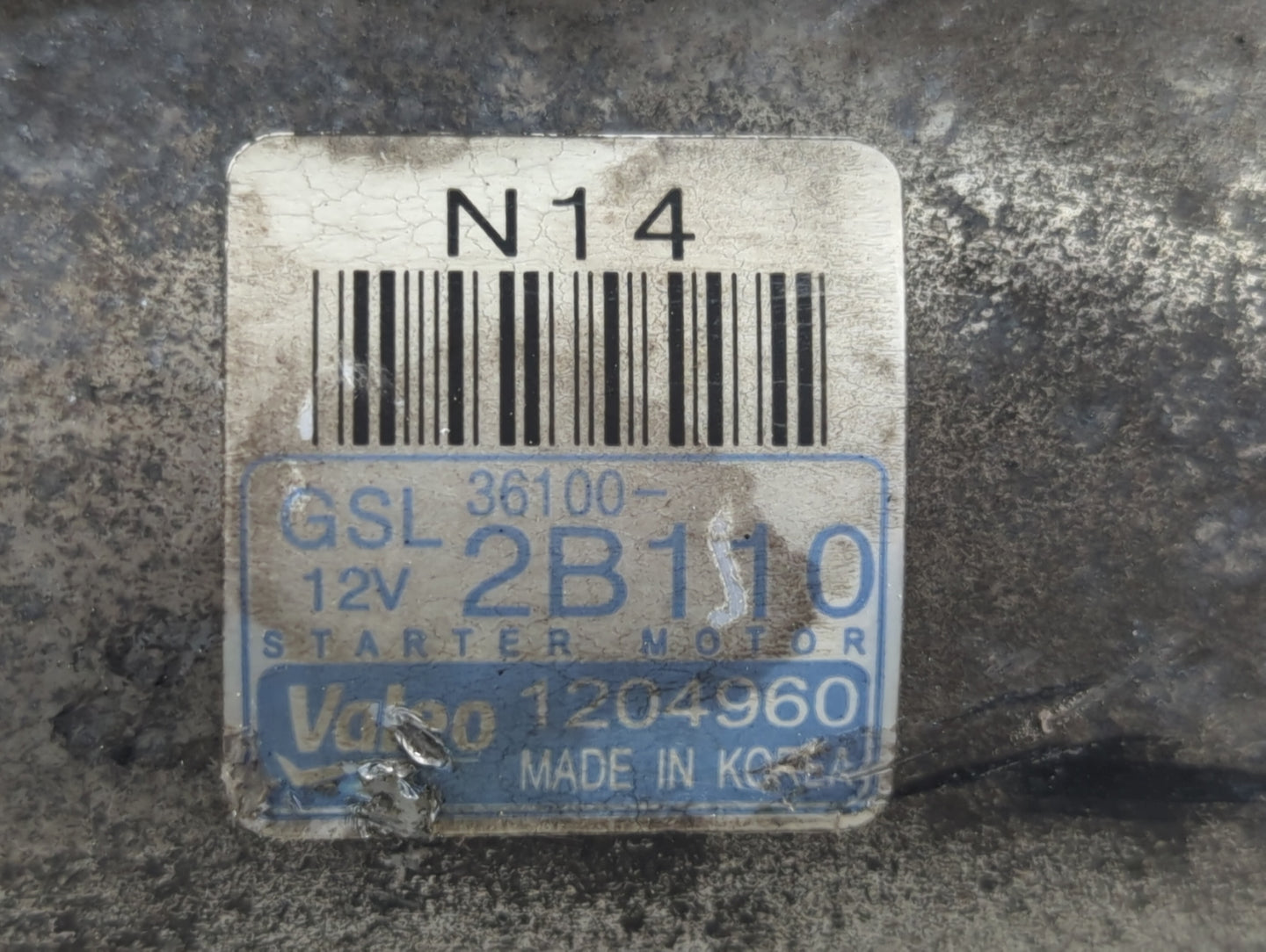 2014-2019 Kia Soul Car Starter Motor Solenoid OEM P/N:1204960 36100-2B110 Fits Fits 2014 2015 2016 2017 2018 2019 OEM Used A